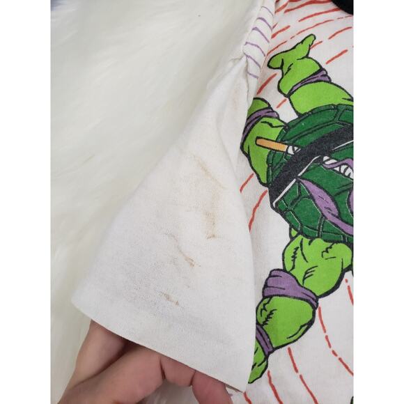 True Vintage 1990 Teenage Mutant Ninja Turtles T-Shirt Toddler‎ 90s Kid - Picture 4 of 7
